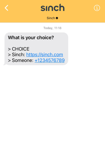 Choice Message