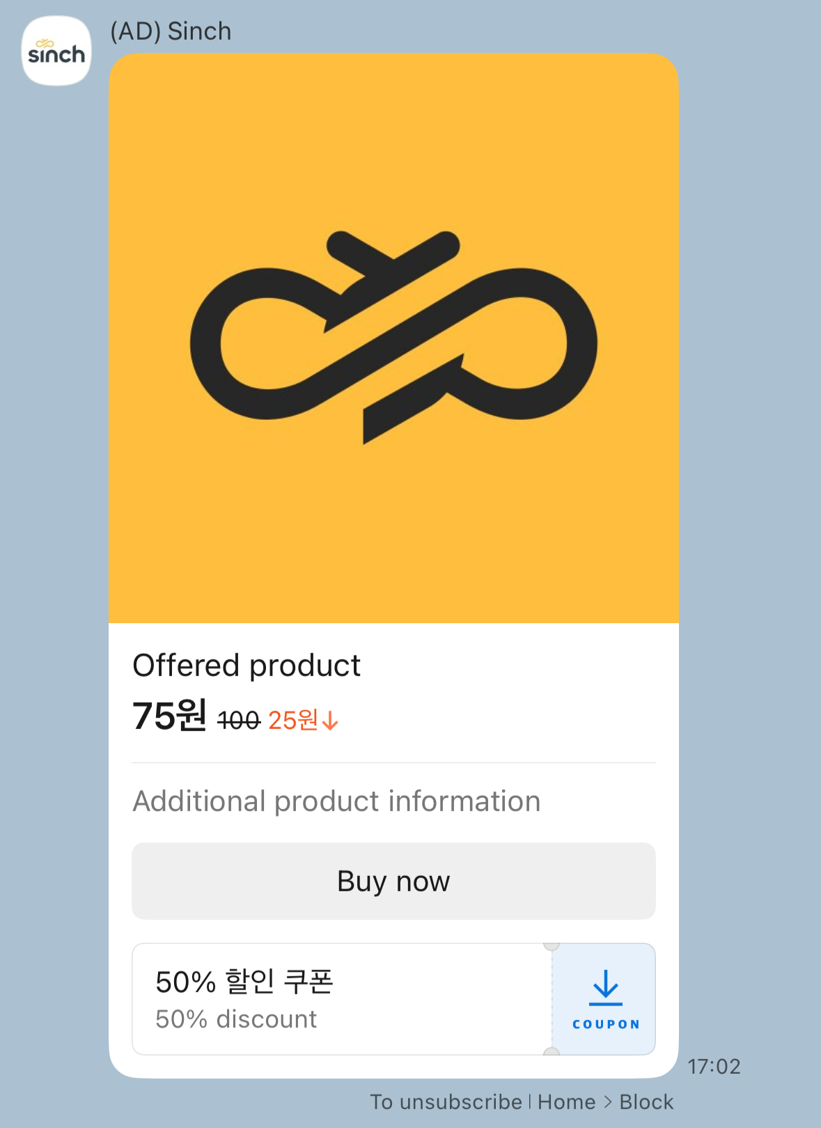 Rendered Commerce Message